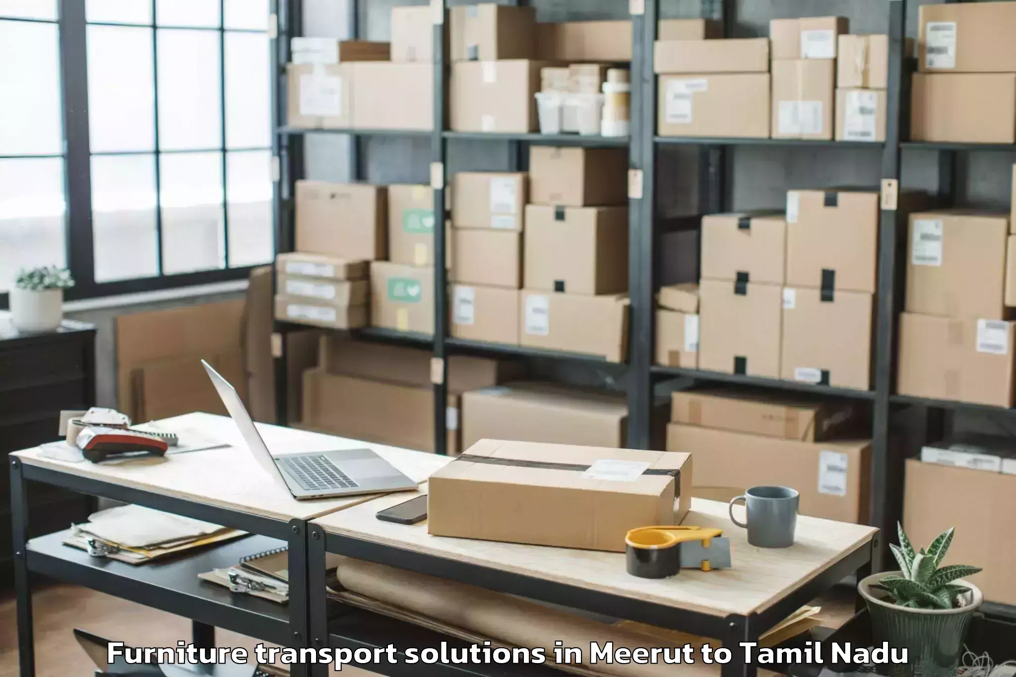 Discover Meerut to Alangayam Furniture Transport Solutions